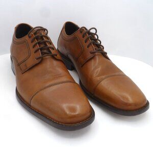 J. MURPHY CAP TOE MENS 8 M LEATHER LIGHT BROWN OXFORD SHOES CUSHIONED